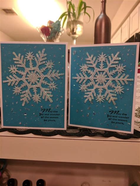 Christmas tinsel dollar tree christmas christmas icons office christmas christmas gnome merry little christmas handmade christmas crafts christmas decorations for the home snowman decorations. Easy Christmas card using Dollar Tree snowflake ornaments ...