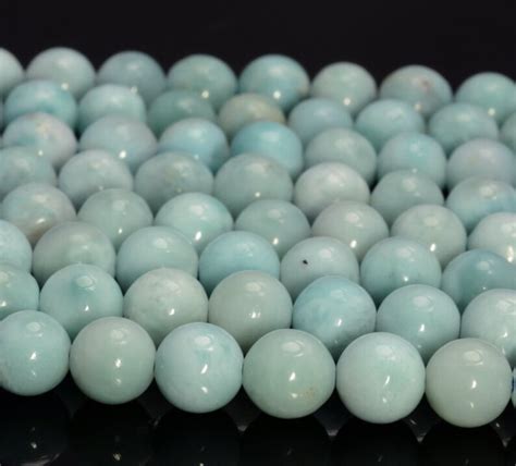 6mm Dominican Larimar Gemstone Grade A Blue Round Loose Beads Etsy