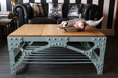 Industrial Coffee Table Deluxe Industrial Steampunk Style Riveted