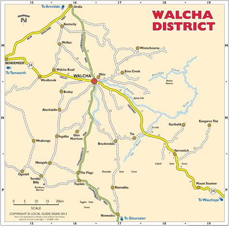 Walcha New England North West Nsw Maps Street Directories