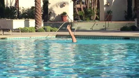 coco doing handstands in the pool youtube