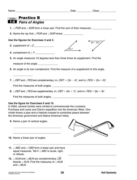 Pairs Of Angles Worksheet Answers — Db