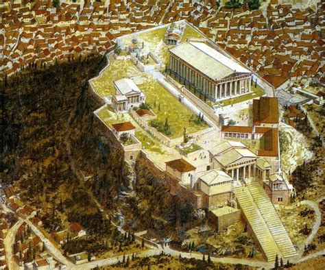 Classical Acropolis Of Athens By Peter Connolly Ancient Troy Ancient