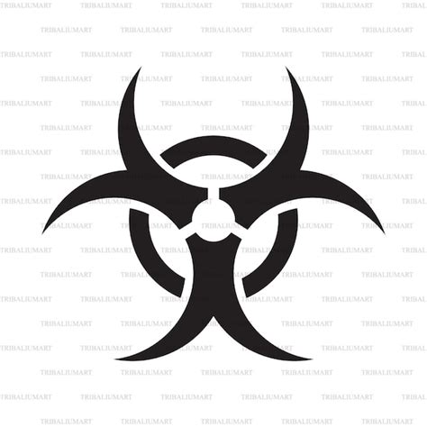 Biohazard Symbol Cut Files For Cricut Clip Art Silhouettes Etsy