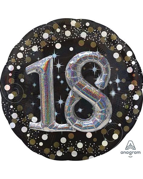 18th Birthday Sparkling Celebration 3d Balloon 32 Foil Party Delights