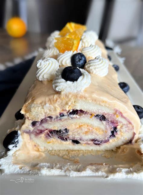 Blueberry Orange Angel Food Cake Roll Video An Affair From The Heart