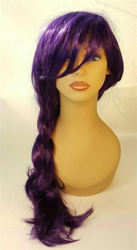 Long Purple Wig Long Wavy Purple Wig Purple Wig Wavy Purple Etsy