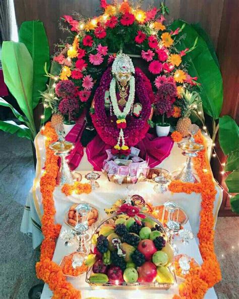 Varamahalakshmi Goddess Decor Leaf Decor Wedding Pooja Decoration