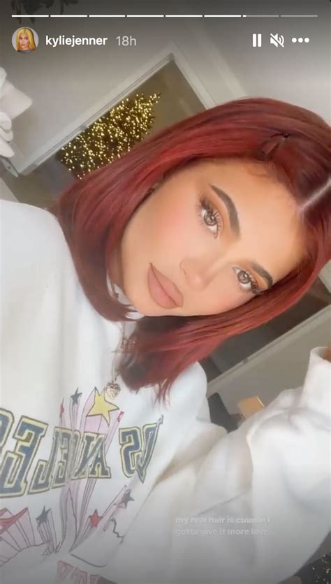 kylie jenner shows off her natural hair in a rare extension free selfie — photos allure