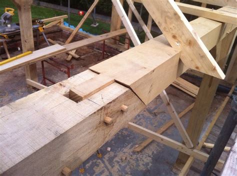 Oak Frame Tenon Splice Joint By Uk Leicestershire