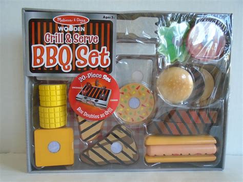 20 Pc Wooden Grill And Serve Bbq Set 9280 New For 2015 Melissa