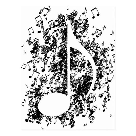 Note Explosion Postcard Zazzle Music Notes Tattoo Music Notes Art