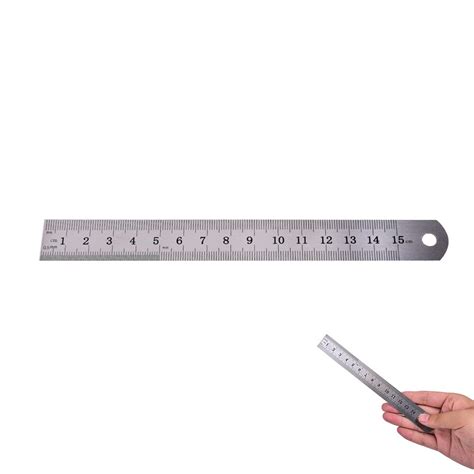1pc Stainless Steel Metric Rule Precision Double Sided Measuring Tool