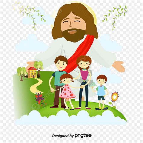 Jesus Con Los Pequenos Ninos Ilustracion Del Vector Ilustracion De Images