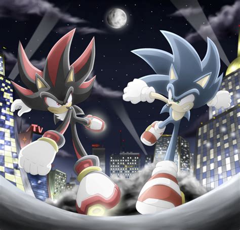 Sonic The Hedgehog Images Sonic Vs Shadow Wallpaper And Background