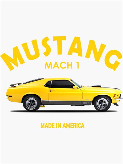 The Mustang Mach 1 Sticker By Annieaples Redbubble