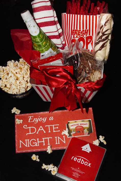 Diy Date Night In Gift Basket With Redbox Date Night Gifts Romantic