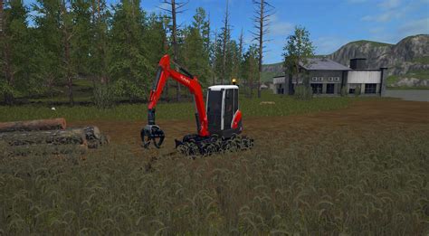kubota kx  mitzange  mod farming simulator   mod