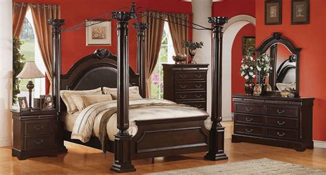 Sold and shipped by first choice home. Neo Renaissance Bedroom Set | Poster Canopy Bed | Shop ...