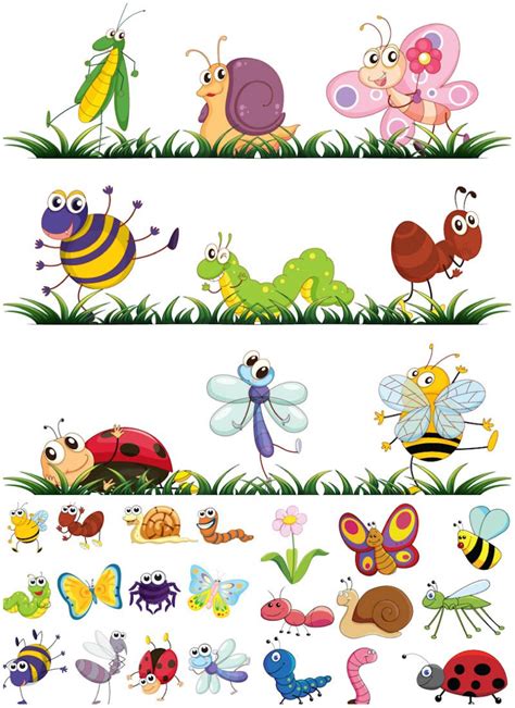 Cartoon Insects Vector Vector Graphics Blog Cartoon