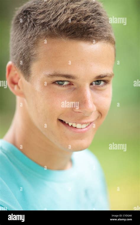 Teen Male Smiling Stock Photo Alamy