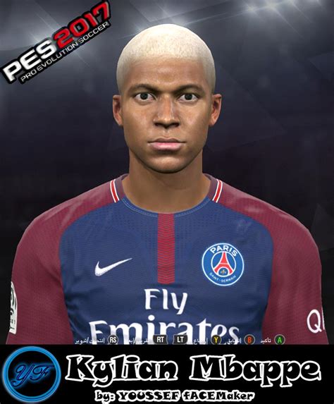 Mbappe Face For PES17 by Youssef Facemaker - PES Patch