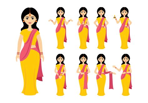 Indian Women Vector Free Cartoon Characters Cartoon Character Design Free Cartoons