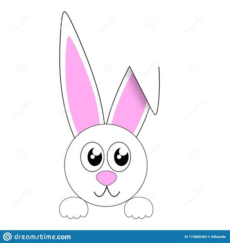 Download Cute White Easter Bunny Rabbit Stock Illustration ...