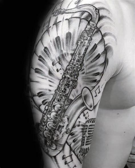 50 Saxophone Tattoo Designs For Men Jazz Inspired Ink Ideas