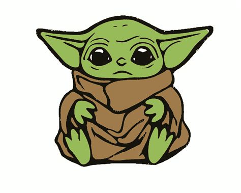 Anime Embroidery Baby Yoda Sits Age Store Embroidery Patterns