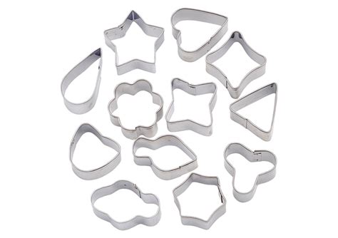 Cookie Cutter Set Shapes 12 Pieces Stainless Steel Winco