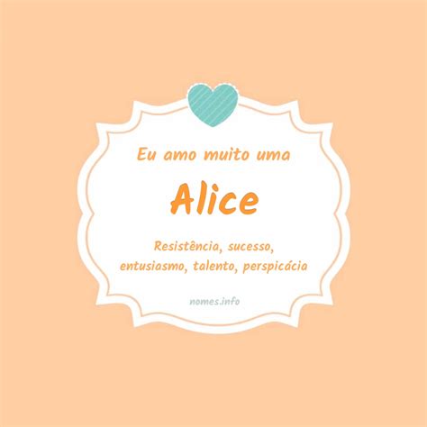 Significado Do Nome Alice