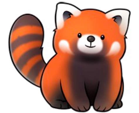 Cute Red Panda Cartoon Drawing