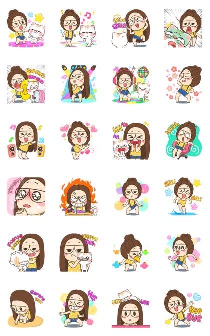 Line Official Stickers Tuagom Pop Up Stickers Example With Gif My XXX Hot Girl