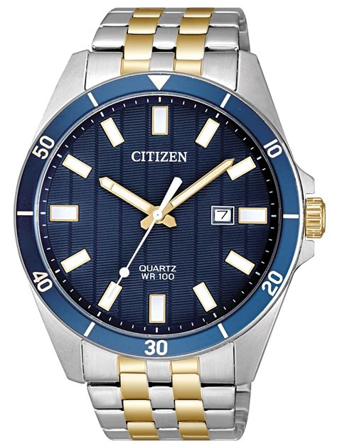 Citizen Citizen Mens Bi5054 53l Quartz Watch Silvergold Two Tone