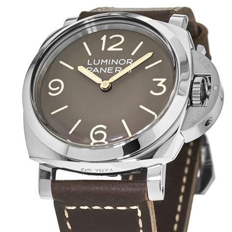 Panerai Luminor 1950 3 Days Acciao 47mm Brown Dial Leather Strap Mens
