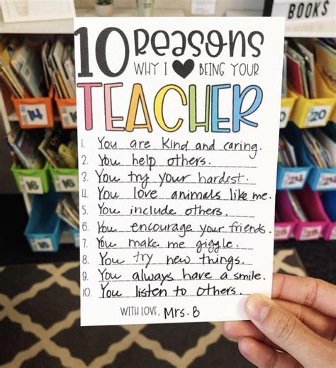 I Absolutely Love This Idea Of Telling The Kids 10 Reasons Why I Loved