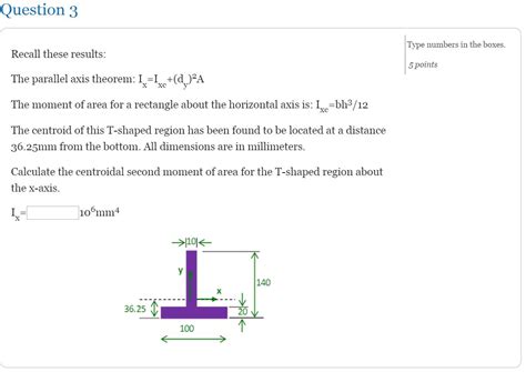 Solved: Question 3 The Parallel Axis Theorem The Moment Of... | Chegg.com
