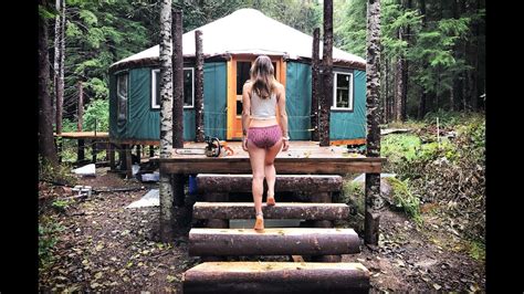 Floating Stairs Using A Chainsaw Mill Off Grid In A Yurt