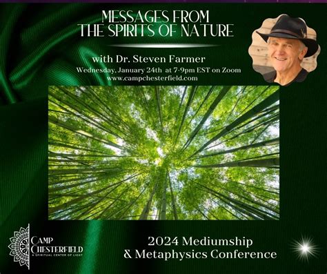 Workshop Messages From The Spirits Of Nature With Dr Farmer