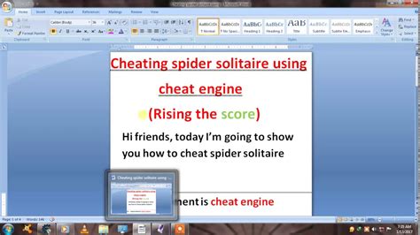 How To Cheat Spider Solitaire Windows Game Youtube