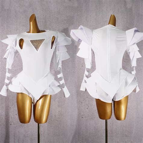 Intergalactic White Drag Queen Costume Bodysuit Queerks