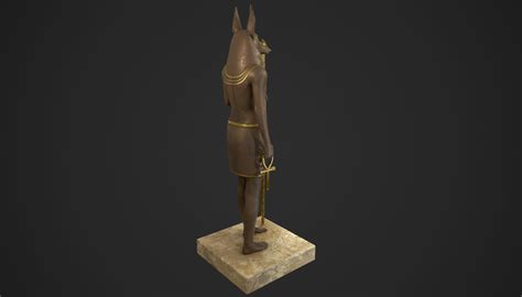 Anubis Statue 3d Model 30 Upk Blend Fbx Obj Unitypackage Free3d