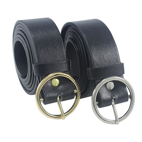 Buy 2017 Unisex Round Metal Circle Belts Hot Designer