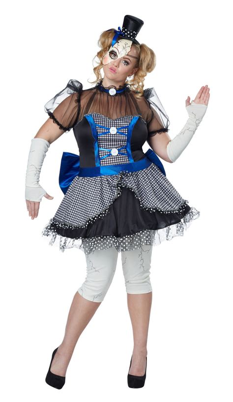 Twisted Creepy Broken Doll Haunted Adult Plus Size Costume Ebay