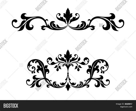 Floral Scroll Design Vector And Photo Free Trial Bigstock