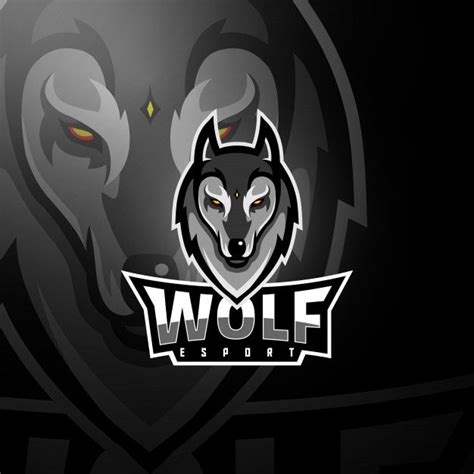 Premium Vector Grey Wolf Head Gaming Logo Drawing Anime Bodies Graphic Design Logo Grey Wolf