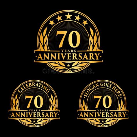 70 Years Anniversary Design Template Anniversary Vector And