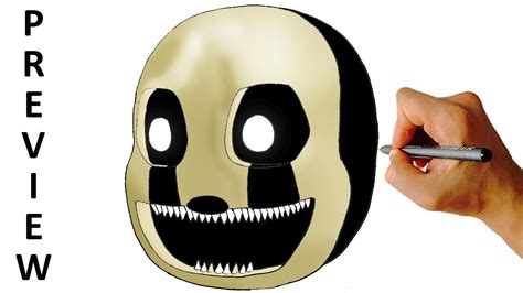 how to draw adventure nightmarionne from fnaf world characters easy step by step preview youtube
