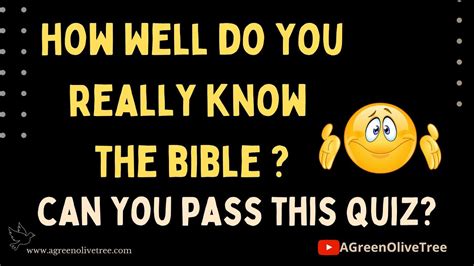 Can You Pass This General Knowledge Bible Quiz Bible Question And